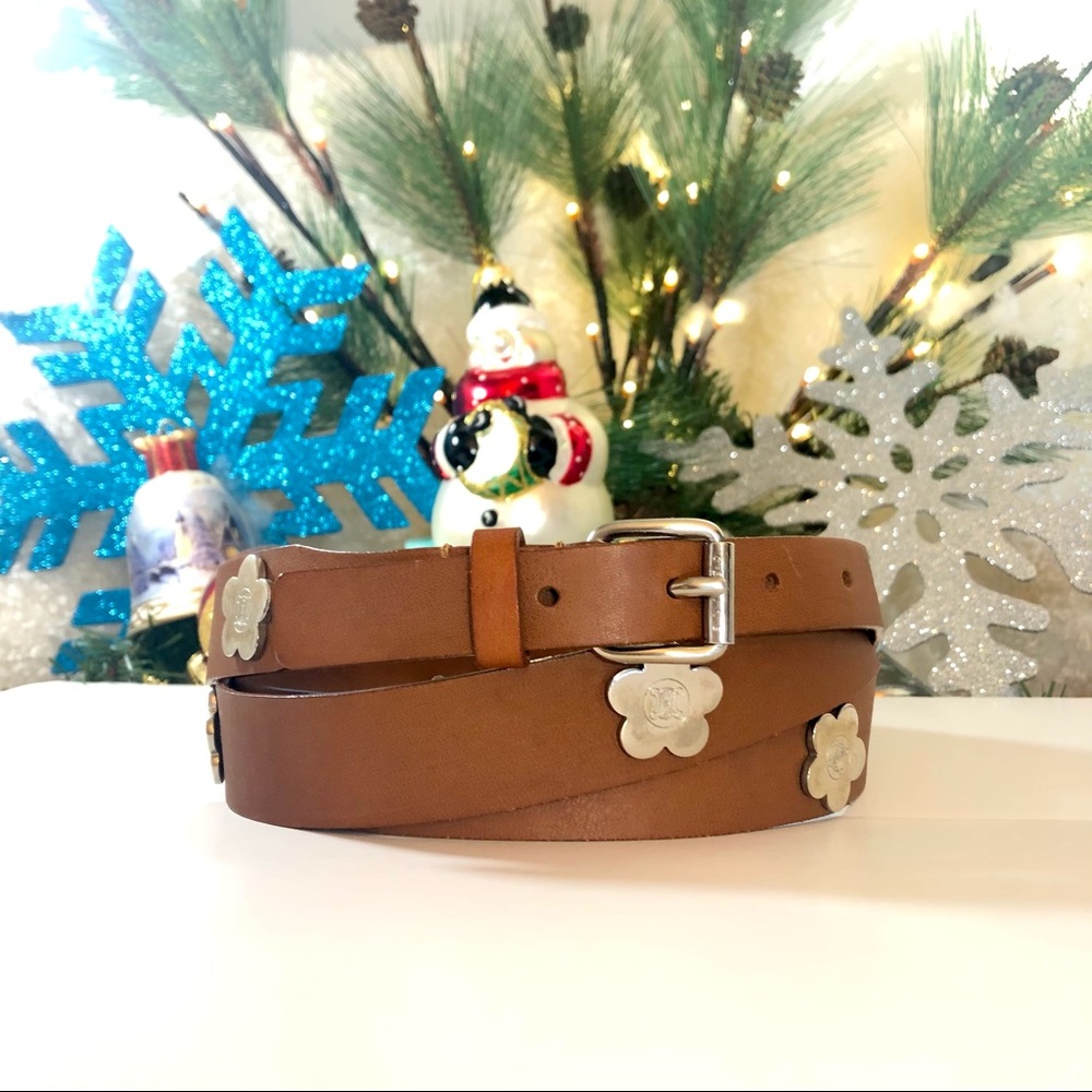 Celine Brown Leather Double Wrap Belt. - Picture 7 of 14